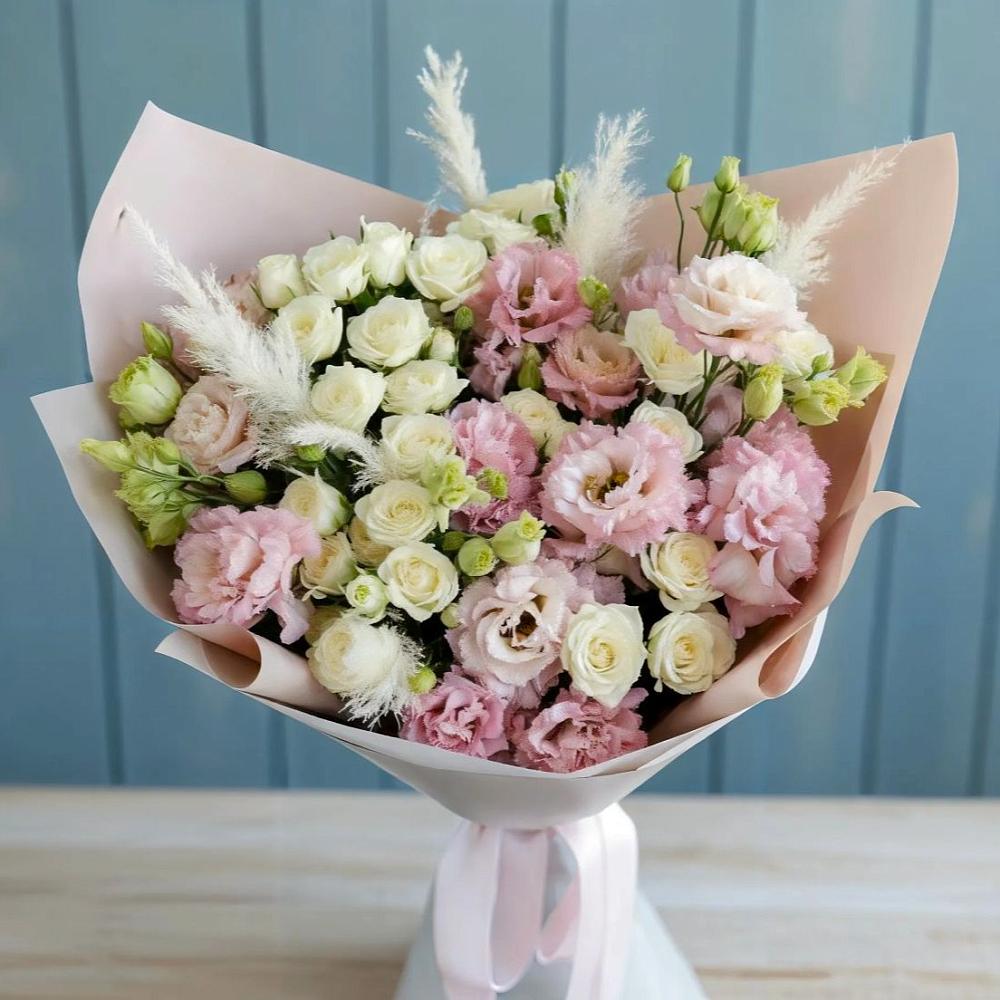 Букет цветов из: Альстромерии и Розы в Верхние Татышлы