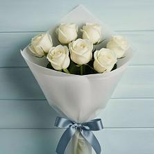 Букет 7 Белых роз Эдлесс Лав в Верхние Татышлы