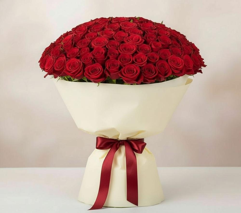 Букет 101 Красная роза Милано в Верхние Татышлы