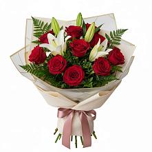 Букет цветов из:  Лилии и Розы в Верхние Татышлы