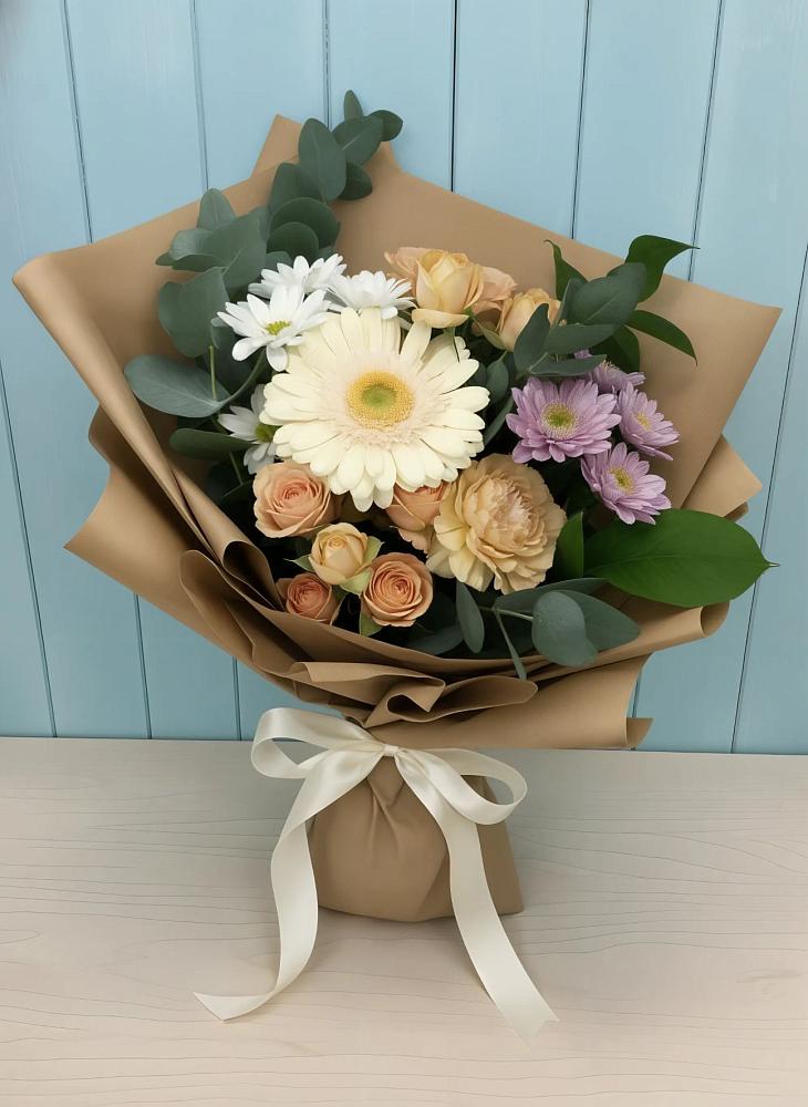 Букет цветов из: Герберы и Хризантемы в Верхние Татышлы