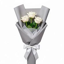 Букет 3 белые розы #REPLACE_PRED# Верхние Татышлы