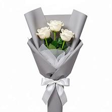 Букет 3 белые розы в Верхние Татышлы