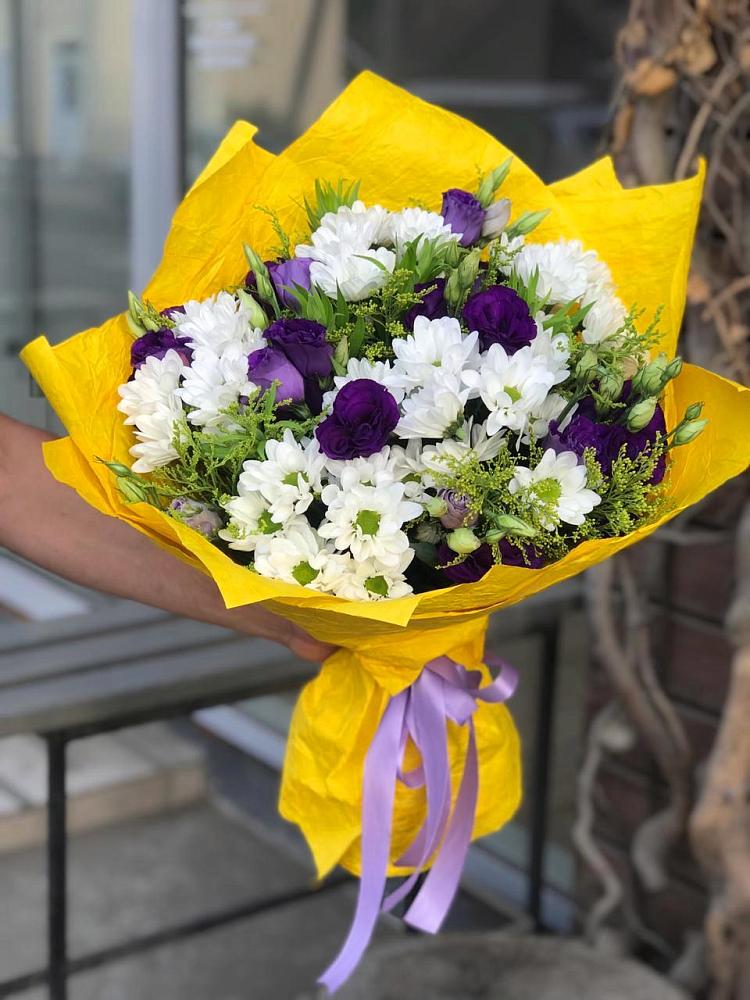 Букет цветов из: Ирисы, Хризантемы и Ромашки в Верхние Татышлы