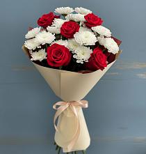 Букет цветов из:  Розы и Хризантемы в Верхние Татышлы