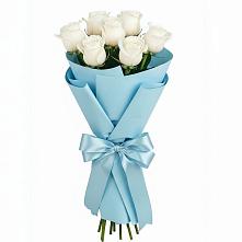 Букет 7 белых роз Проуд в Верхние Татышлы