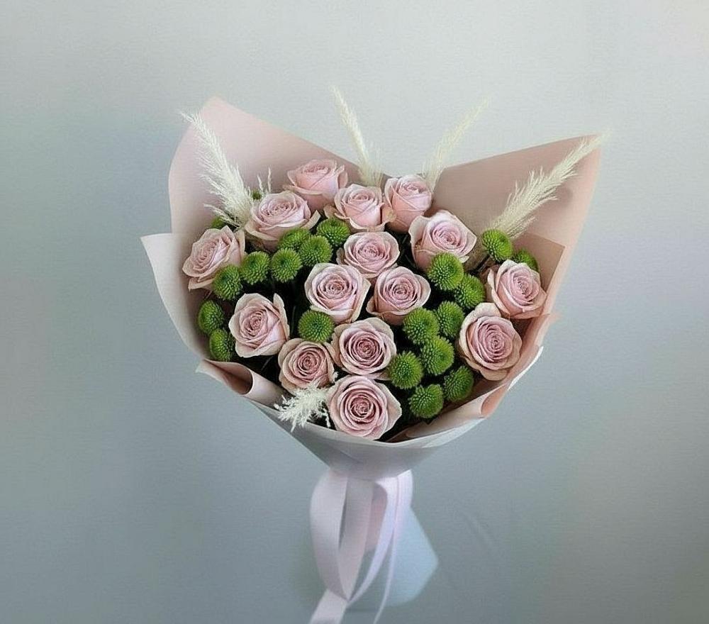 Букет цветов из: Розы и Хризантемы в Верхние Татышлы