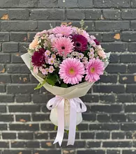 Букет цветов из:  Герберы и Хризантемы в Верхние Татышлы