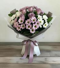 Букет цветов из:  Хризантемы и Розы в Верхние Татышлы