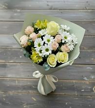 Букет цветов из:  Альстромерии, Розы и Хризантемы в Верхние Татышлы