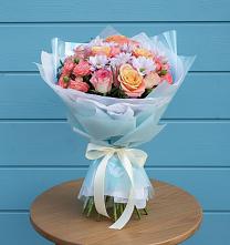 Букет цветов из:  Хризантемы и Розы в Верхние Татышлы