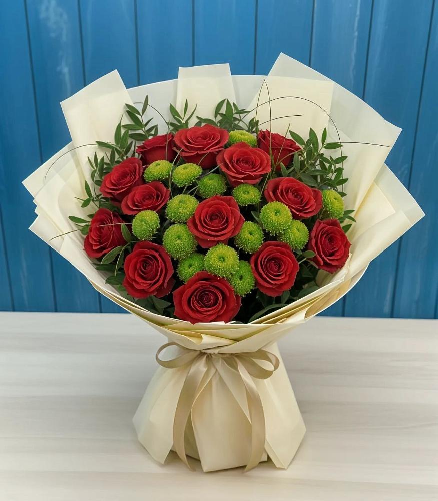 Букет цветов из: Розы и Хризантемы в Верхние Татышлы