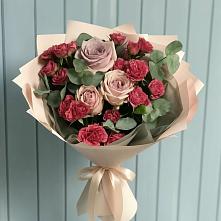 Букет цветов из:  Гвоздики и Розы в Верхние Татышлы